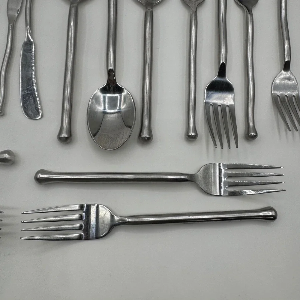 Gourmet Settings Treble Clef 18/10 Stainless Flatware Set 25 Piece Hand Forged